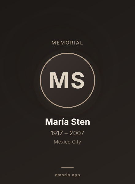Memorial portrait of María Sten