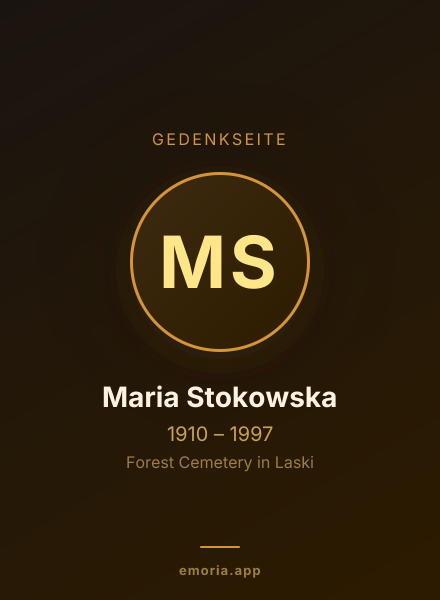 Gedenkportrait von Maria Stokowska