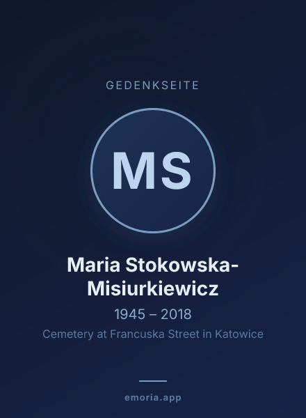 Gedenkportrait von Maria Stokowska-Misiurkiewicz