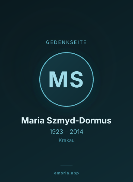 Gedenkportrait von Maria Szmyd-Dormus