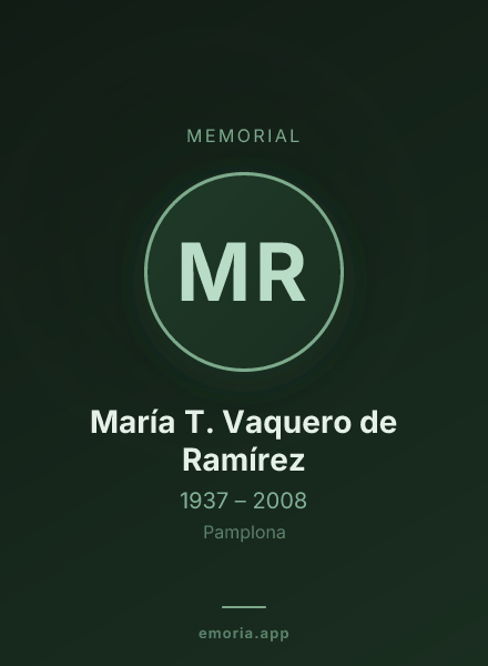 Memorial portrait of María T. Vaquero de Ramírez