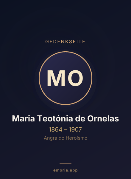 Gedenkportrait von Maria Teotónia de Ornelas