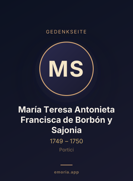 Gedenkportrait von María Teresa Antonieta Francisca de Borbón y Sajonia