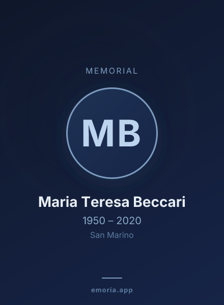 Memorial portrait of Maria Teresa Beccari