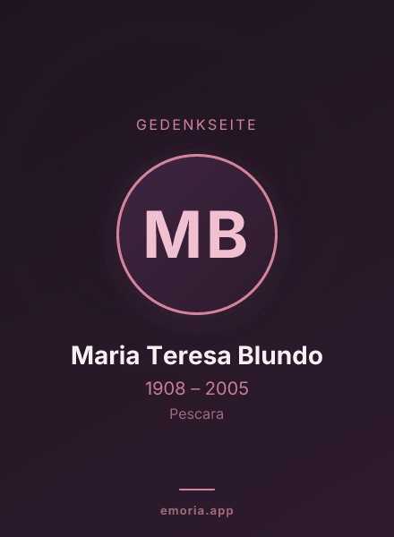 Gedenkportrait von Maria Teresa Blundo