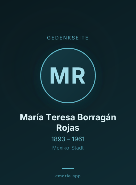 Gedenkportrait von María Teresa Borragán Rojas
