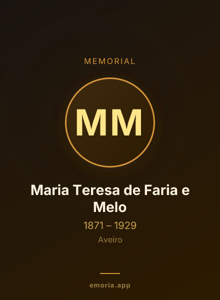 Memorial portrait of Maria Teresa de Faria e Melo