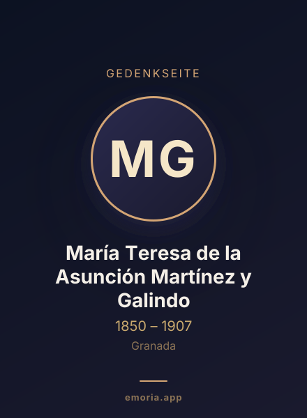 Gedenkportrait von María Teresa de la Asunción Martínez y Galindo