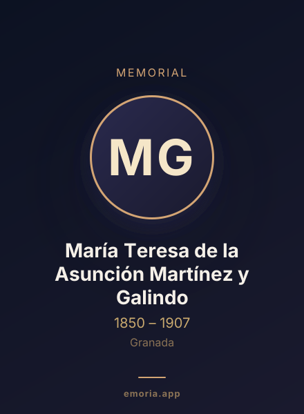 Memorial portrait of María Teresa de la Asunción Martínez y Galindo