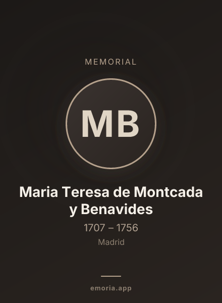 Memorial portrait of Maria Teresa de Montcada y Benavides