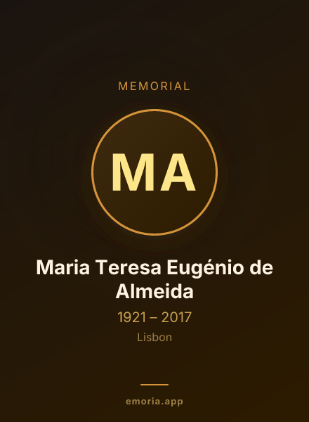 Memorial portrait of Maria Teresa Eugénio de Almeida