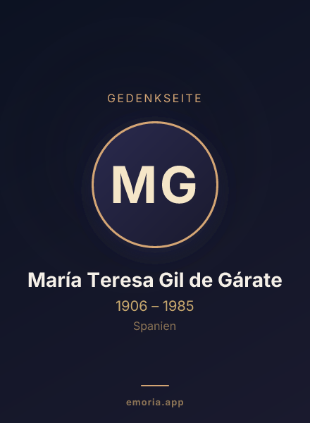Gedenkportrait von María Teresa Gil de Gárate