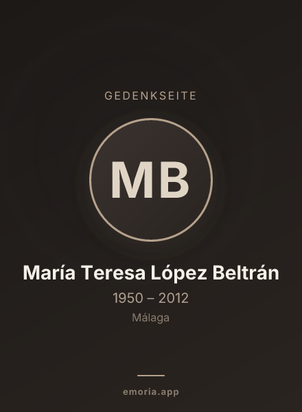 Gedenkportrait von María Teresa López Beltrán