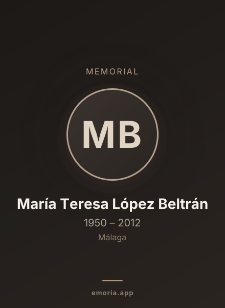 Memorial portrait of María Teresa López Beltrán