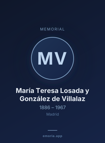 Memorial portrait of María Teresa Losada y González de Villalaz