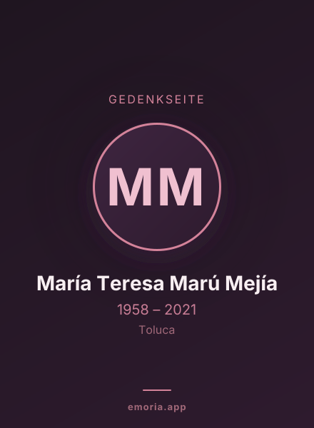 Gedenkportrait von María Teresa Marú Mejía