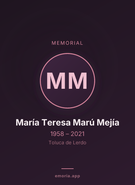 Memorial portrait of María Teresa Marú Mejía