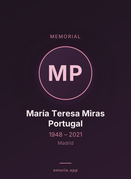 Memorial portrait of María Teresa Miras Portugal