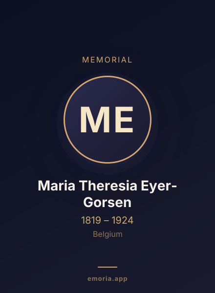 Memorial portrait of Maria Theresia Eyer-Gorsen