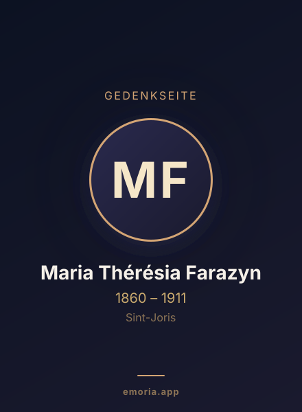 Gedenkportrait von Maria Thérésia Farazyn