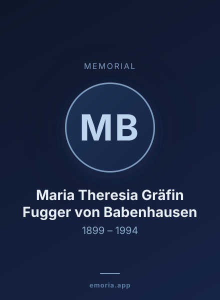 Memorial portrait of Maria Theresia Gräfin Fugger von Babenhausen