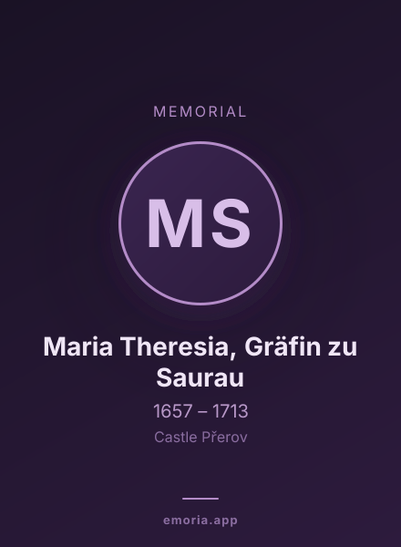 Memorial portrait of Maria Theresia, Gräfin zu Saurau