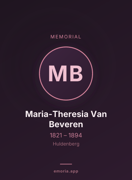 Memorial portrait of Maria-Theresia Van Beveren