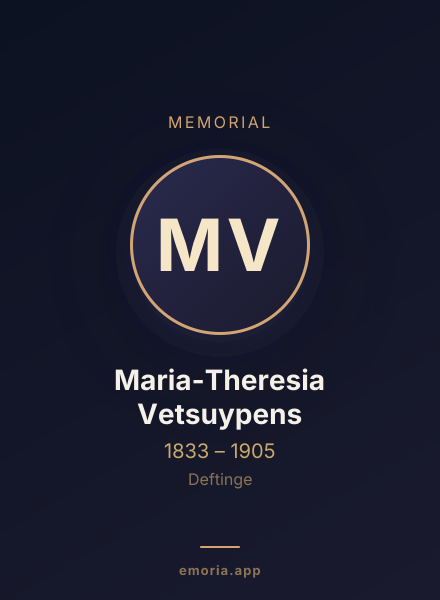 Memorial portrait of Maria-Theresia Vetsuypens
