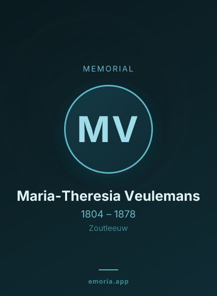 Memorial portrait of Maria-Theresia Veulemans