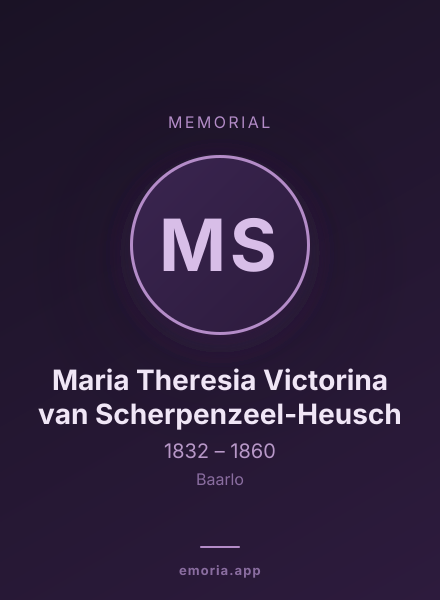 Memorial portrait of Maria Theresia Victorina van Scherpenzeel-Heusch