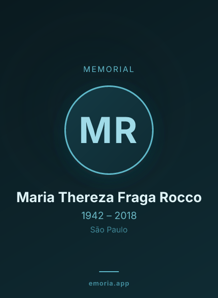 Memorial portrait of Maria Thereza Fraga Rocco