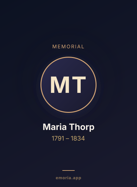 Memorial portrait of Maria Thorp