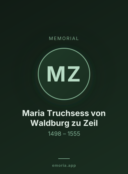 Memorial portrait of Maria Truchsess von Waldburg zu Zeil
