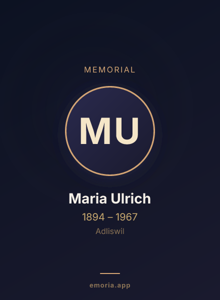 Memorial portrait of Maria Ulrich