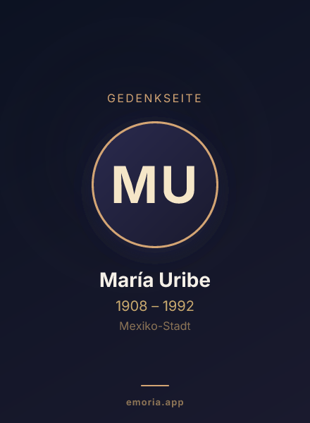 Gedenkportrait von María Uribe
