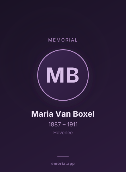 Memorial portrait of Maria Van Boxel