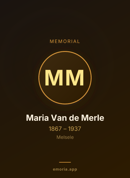 Memorial portrait of Maria Van de Merle