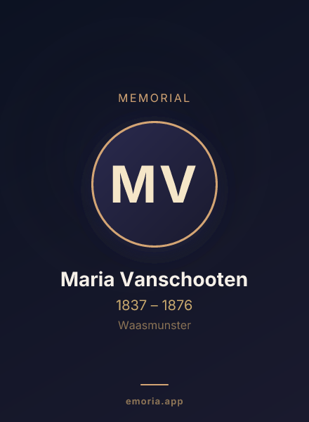 Memorial portrait of Maria Vanschooten