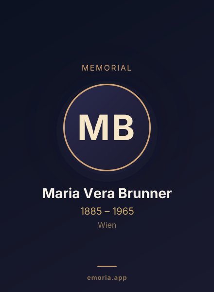 Memorial portrait of Maria Vera Brunner