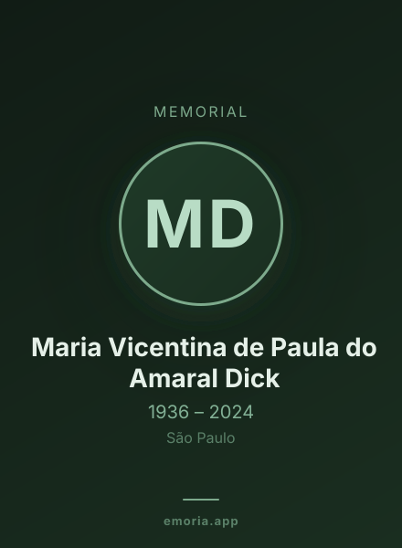 Memorial portrait of Maria Vicentina de Paula do Amaral Dick