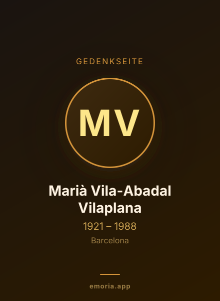 Gedenkportrait von Marià Vila-Abadal Vilaplana