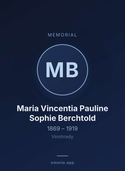 Memorial portrait of Maria Vincentia Pauline Sophie Berchtold