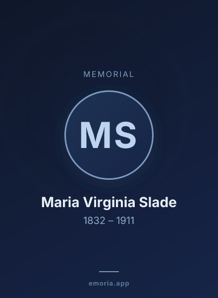Memorial portrait of Maria Virginia Slade
