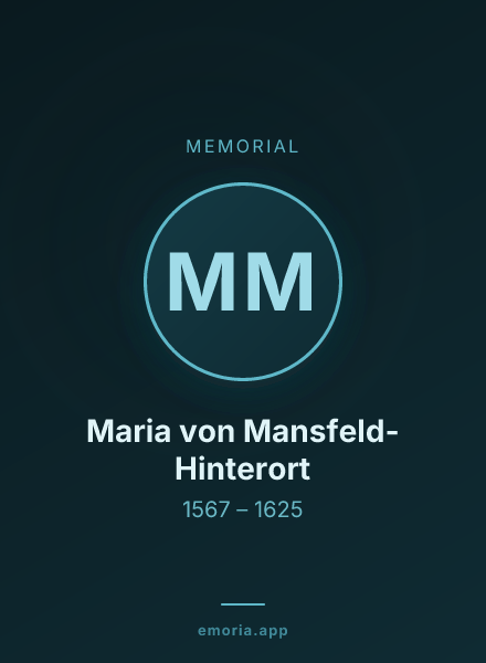 Memorial portrait of Maria von Mansfeld-Hinterort