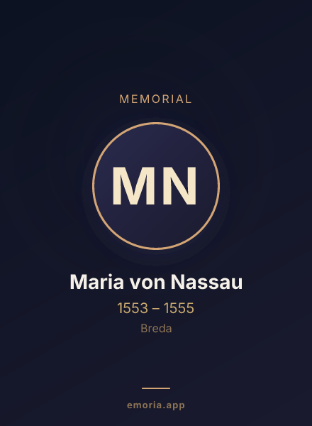 Memorial portrait of Maria von Nassau