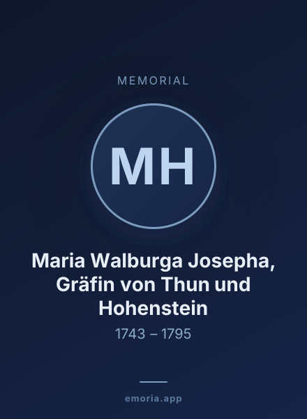 Memorial portrait of Maria Walburga Josepha, Gräfin von Thun und Hohenstein