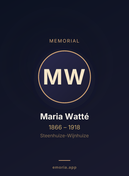 Memorial portrait of Maria Watté