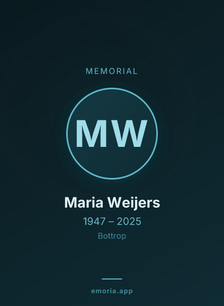 Memorial portrait of Maria Weijers