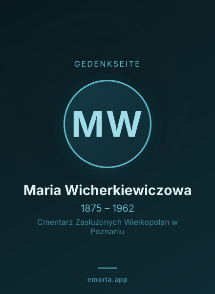 Gedenkportrait von Maria Wicherkiewiczowa
