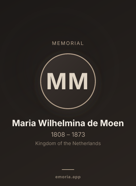 Memorial portrait of Maria Wilhelmina de Moen